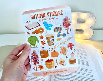 Autumn Sticker Sheet, Cute Fall Stickers for Journals, Planners, Calenders and More