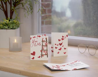 You & Me Leiter LIEBE Grußkarte | Valentinstag Herzen Karte