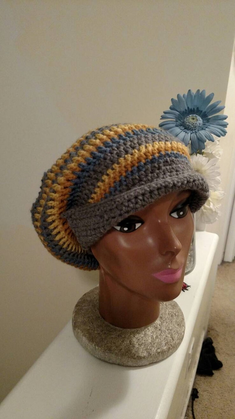 Hand Crochet Beanie Hats Assorted Handmade Crochet Slouch Hats Fashionable Crochet Hats Loops and Threads Yarns