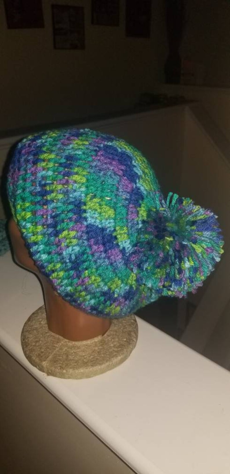 Hand Crochet Beanie Hats Assorted Handmade Crochet Slouch Hats Fashionable Crochet Hats Loops and Threads Yarns