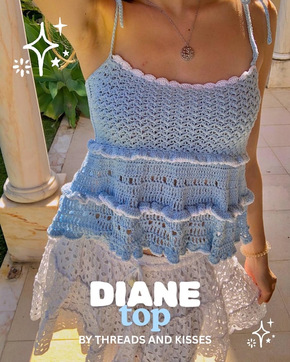 Diane Top Crochet Pattern PDF - Beginner Friendly Babydoll Top - Etsy
