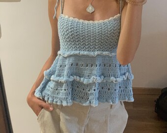 Diane Top Crochet Pattern PDF - Beginner Friendly Babydoll Top - Etsy