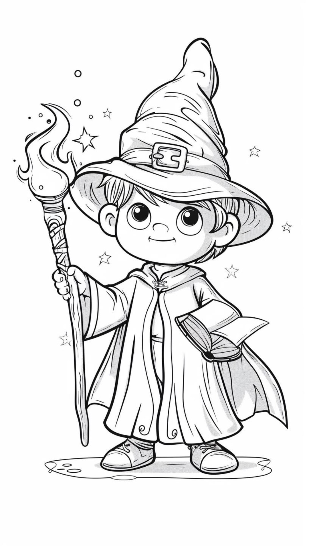 Wizard Coloring Pages Printable, Magic School Coloring Book, Fantasy ...