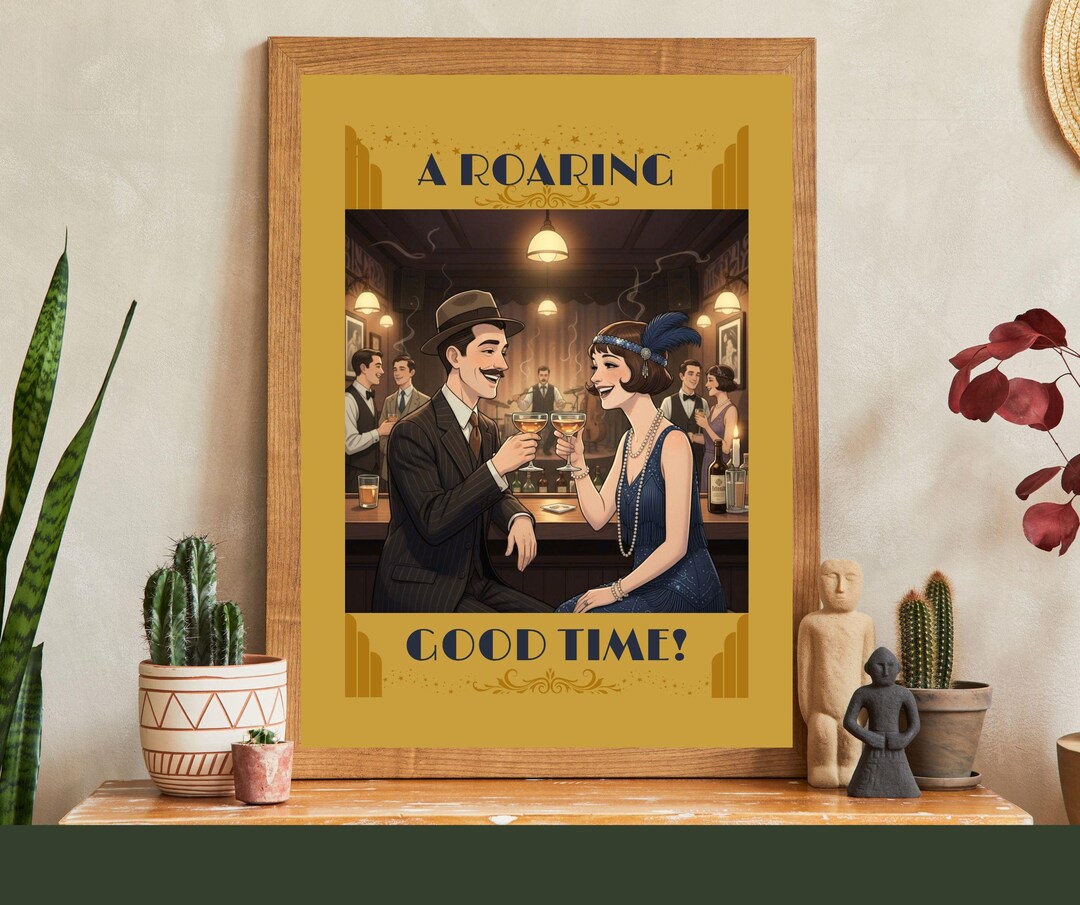 Art Deco Speakeasy Print – Roaring 20s Bar Cart Decor (digital Download ...