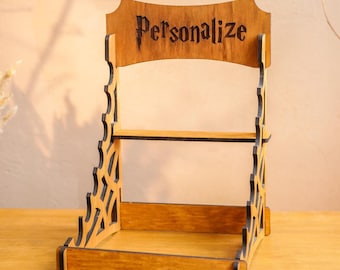 Personalized wand holder, Wizard wand holder stand, Magic wand stand, Personalized wand display stand,Wizard wand display stand with name