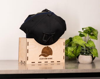 Soporte de madera para gorras, soporte para gorras de papá, soporte para gorras de papá, perchero de madera para gorras, soporte de madera personalizado para gorras, perchero personalizado para gorras