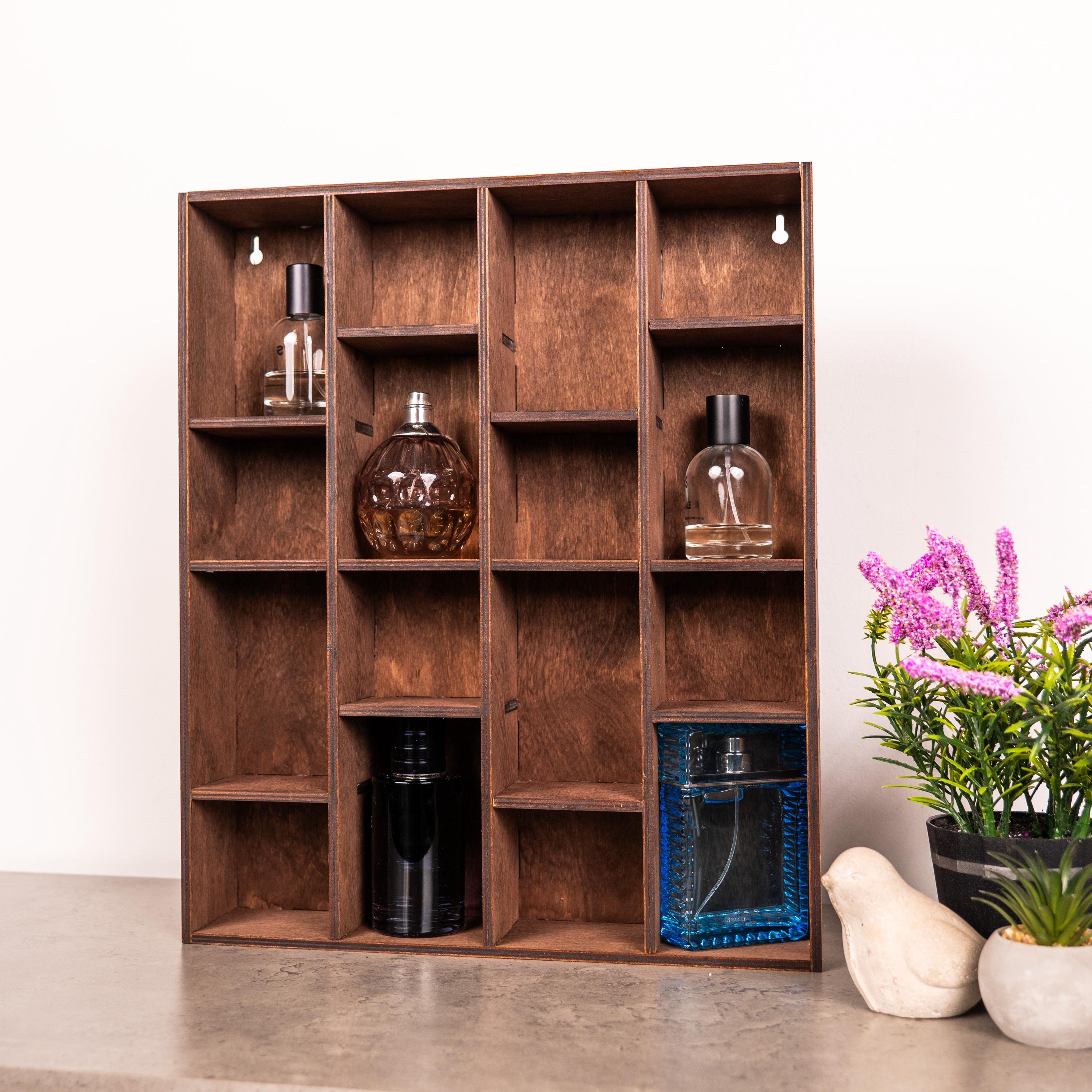 Parfüm Vitrine, Parfüm Holz Display, Wandschrank, Parfüm Display Wandregal, Parfüm Ständer, Parfüm Regal Wand Dekor