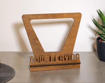 Now Spinning Plattenständer, Now Spinning Stand 3D, Now Spinning Vinyl Stand, Schallplattenhalter Ständer, Vinyl-LP-Halter, Holz-Vinyl-Plattenständer