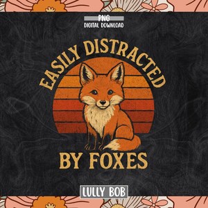 Funny Fox Lover , Retro Fox PNG File