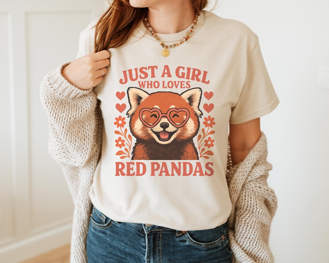 Just A Girl Who Loves Red Pandas Png,cute Red Panda Sublimation Design ...