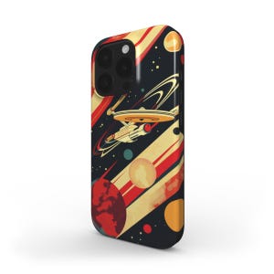 Cosmic Warp iPhone Tough Case | Retro Sci-Fi Space Art