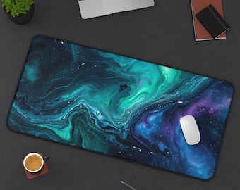 Aurora Borealis Gaming Mouse Pad: Chromatic Waves Desk Mat