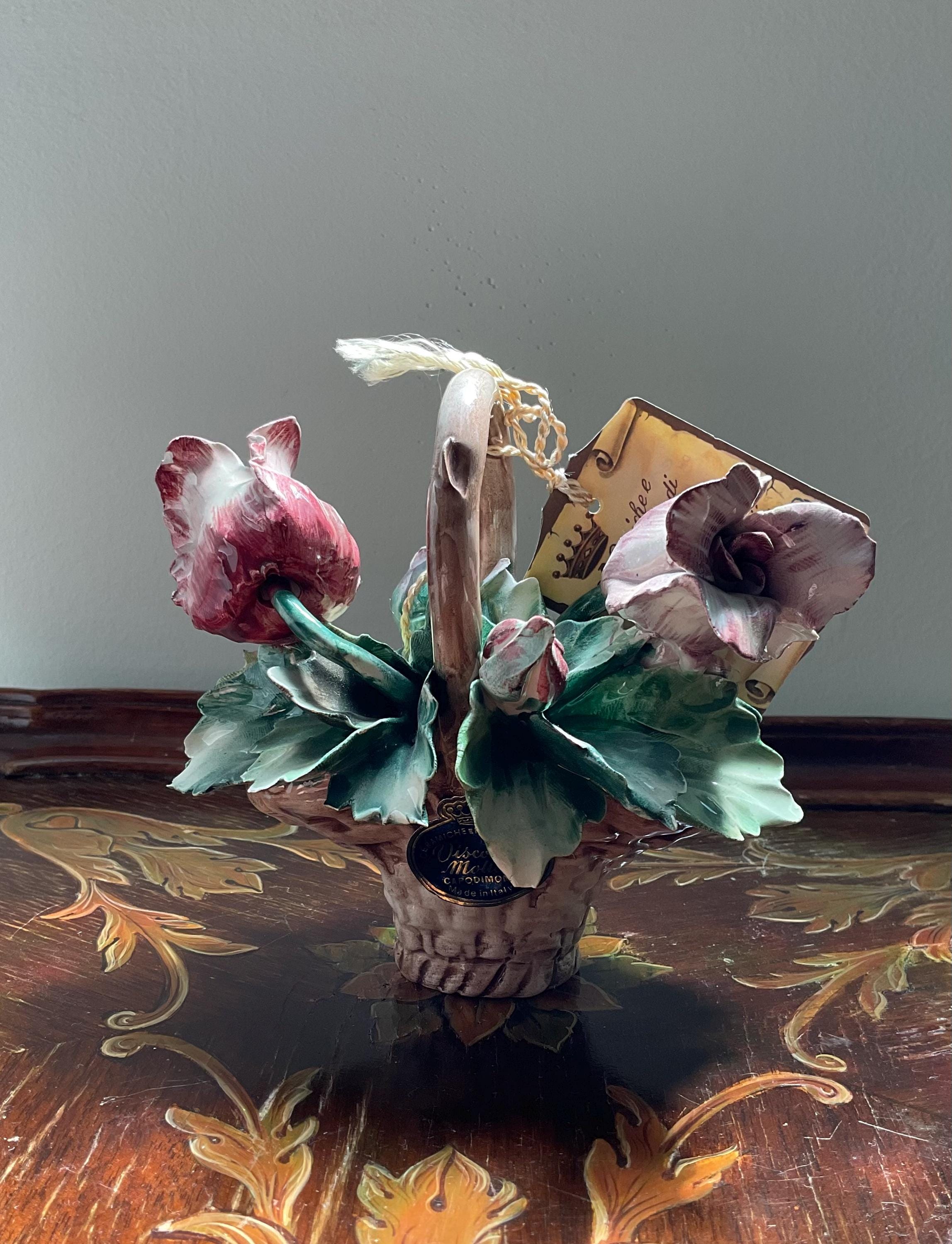 Capodimonte Flowers Basket - Etsy
