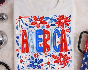 Flower America Tshirt