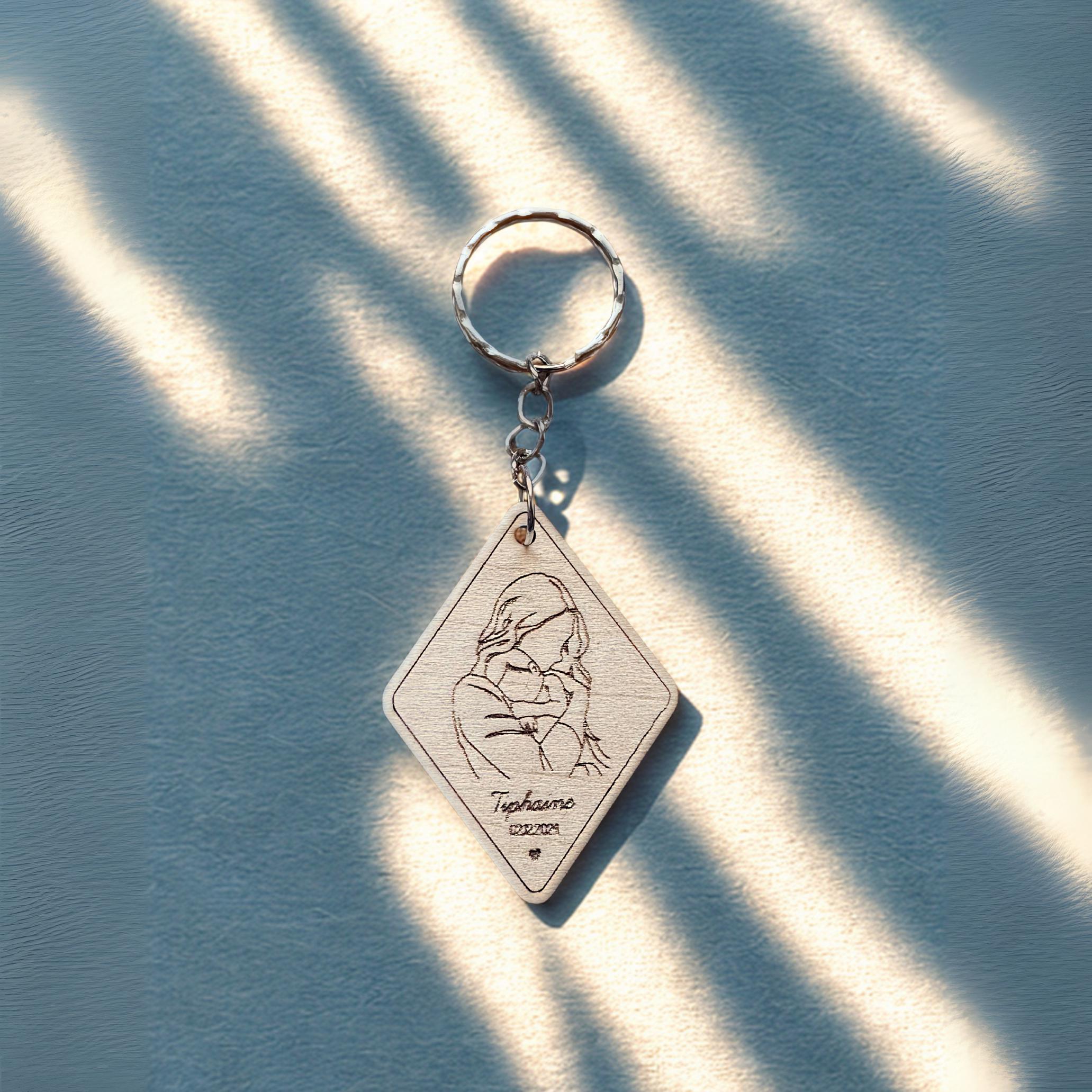 L'amore tra una madre e figlia portachiavi una festa della mamma mamma portachiavi Keychain mamma figlia Keyring portachiavi inciso portachiavi regalo - Italia