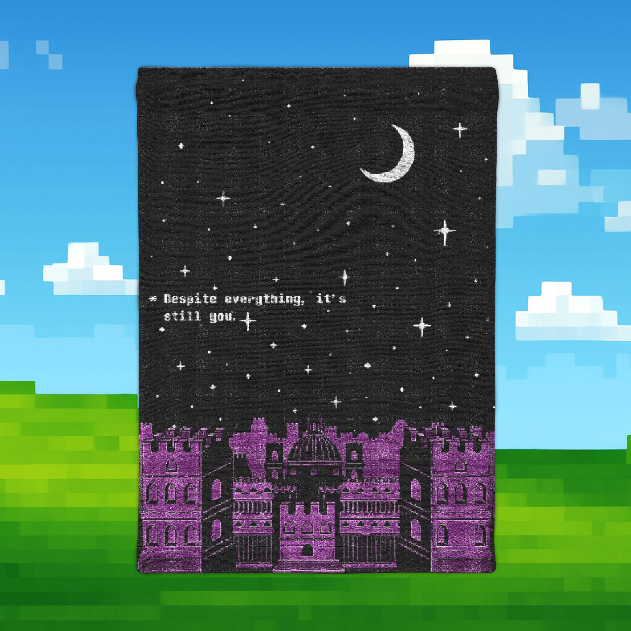 Undertale Monster City Night Sky Woven Wall Tapestry | despite everything it's still you
