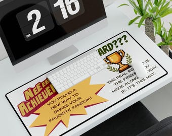 Achievement Badge Reward Desk Mat | Gaming Fandom Mousepad Desk Mat for DungeonCrawlers Great for dungeoncrawling