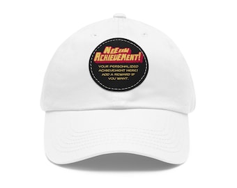 Gorra de papá Carl de Dungeon Crawler con logros, parche de cuero circular, personalizada.