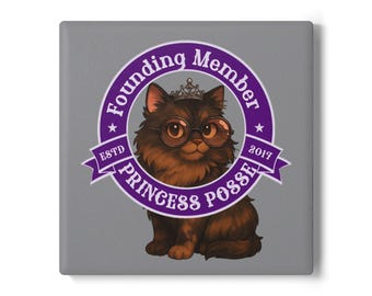 Princess Posse Oprichtend lid Princess Donut Queen Anne Chonk keramische onderzetter