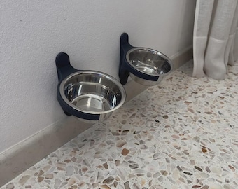 Wall-Mounted Pet Bowl Holder – Sleek, Space-Saving Feeding Station