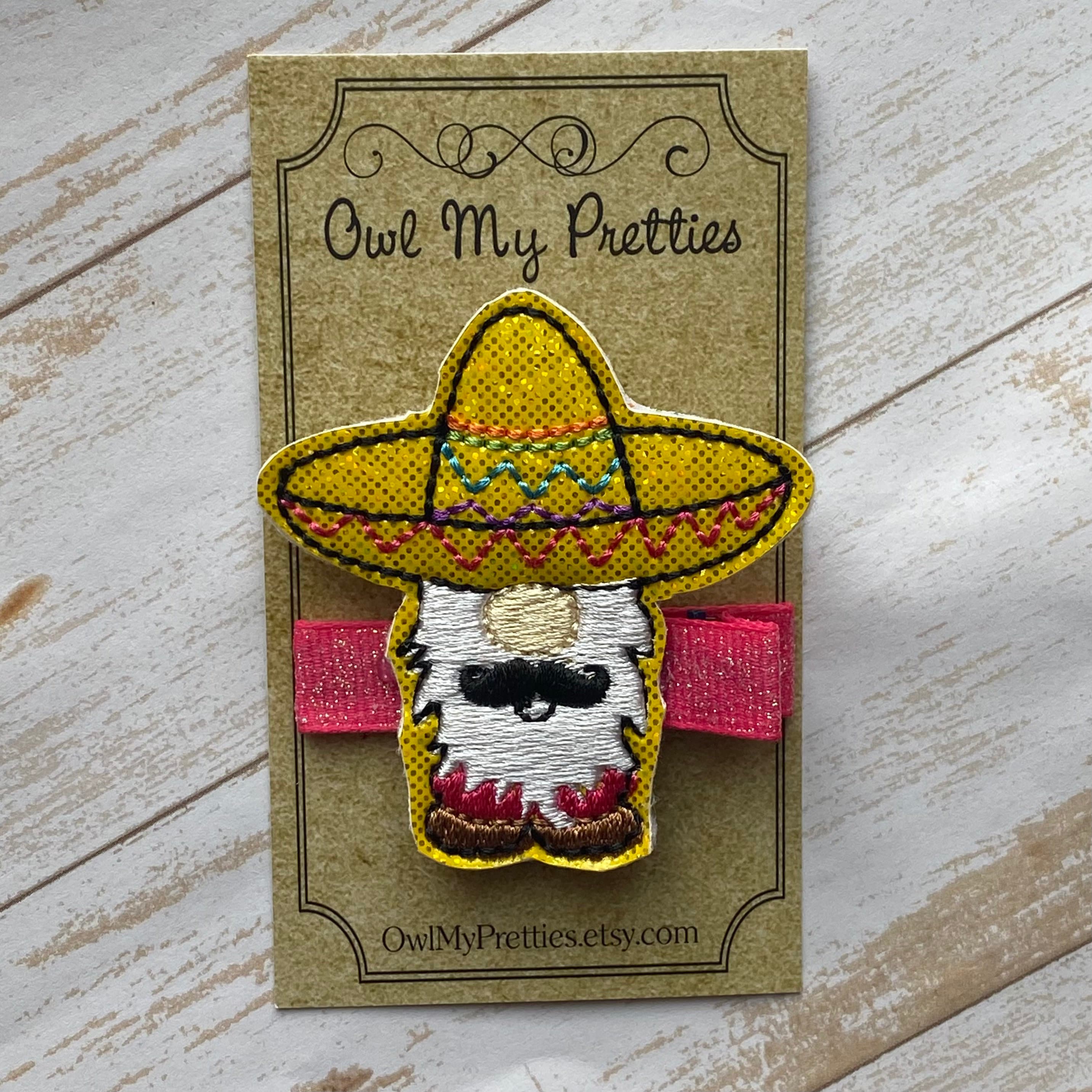 Mexican Gnome Hair Clip Cinco De Mayo Hair Clip Fiesta Gnome - Etsy