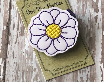 UV Color Changing Flower Hair Clip, Purple Flower Hair Clip, Summer Hair Clip, Baby Girl Hair Clips, Hair Accessories