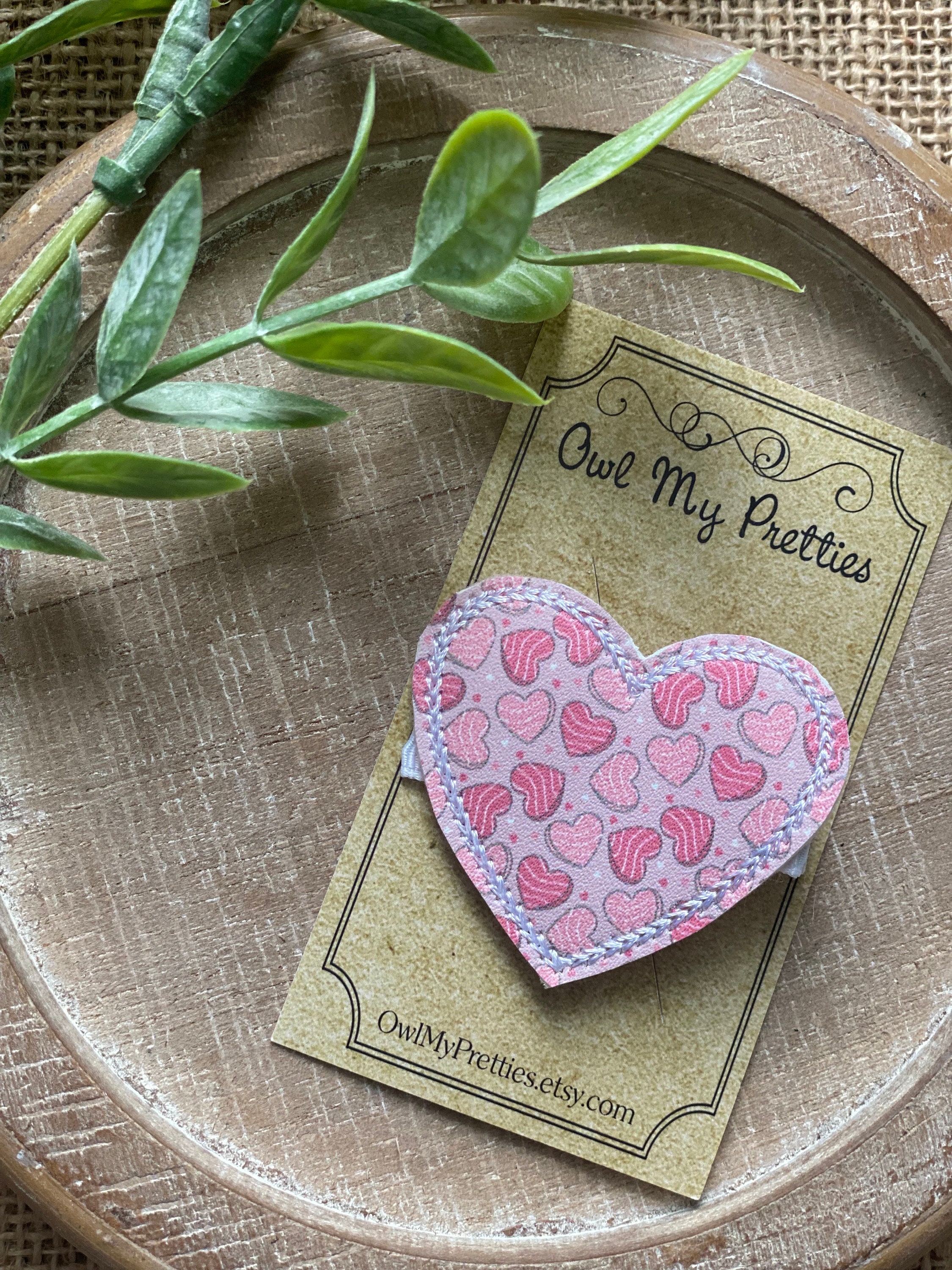 Heart Barrettes - Etsy