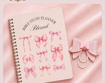 Bible Study Journal and Bow Bookmark Kit Gift Set