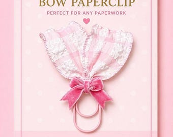 Pink Bow Paperclip Bookmark Planner bow
