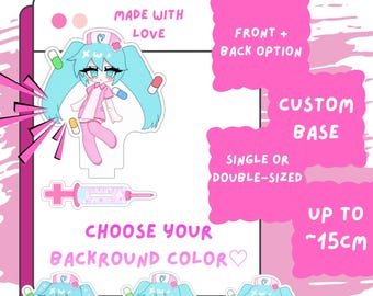 Custom Paper Standee – Artwork Desk Display, Chibi, OC, Pet, Sona, Couple