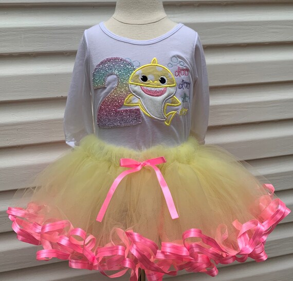 baby shark 2nd birthday outfit girl