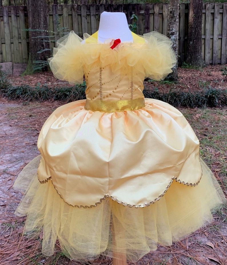 Belle beauty and the beast birthday dress or halloween costume