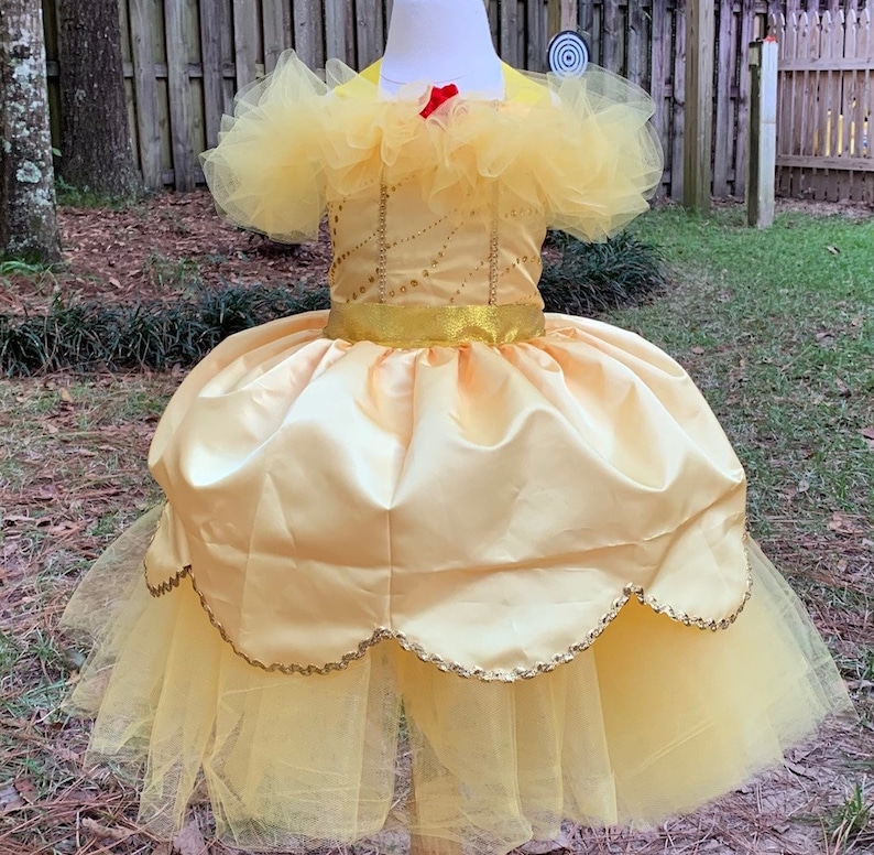Belle beauty and the beast birthday dress or halloween costume