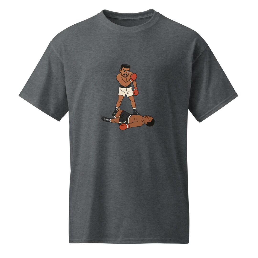 Retro Muhammad Ali Down Goes Frazier Cartoon T-shirt – Legendary ...