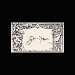 Angels and Lily of the Valley Place Card Template