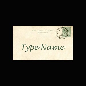 Carte Postale Place Card Template
