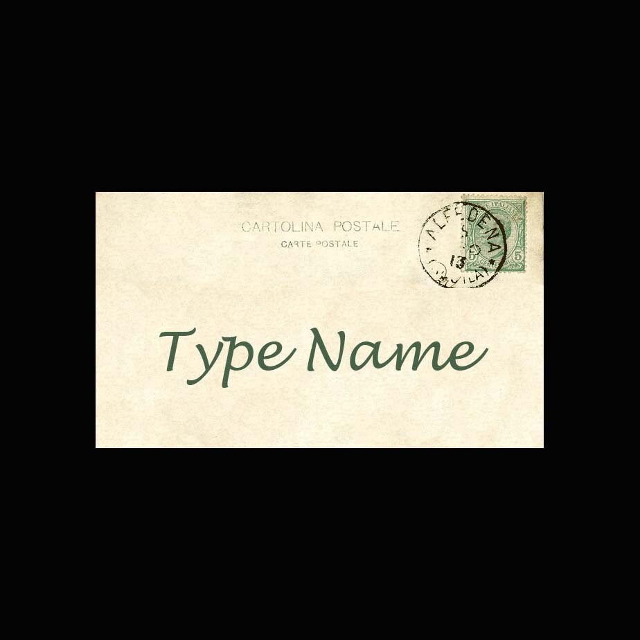 Carte Postale Place Card Template Etsy