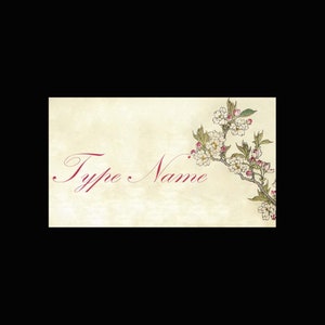Cherry Blossoms in Japan Place Card Template