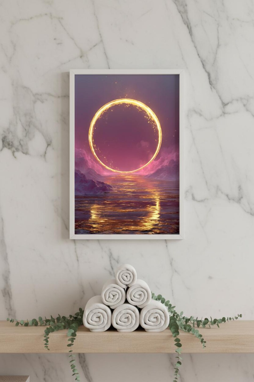 Enso Circle Abstract Gloss Poster Print, Minimalist Wall Decor, Modern ...