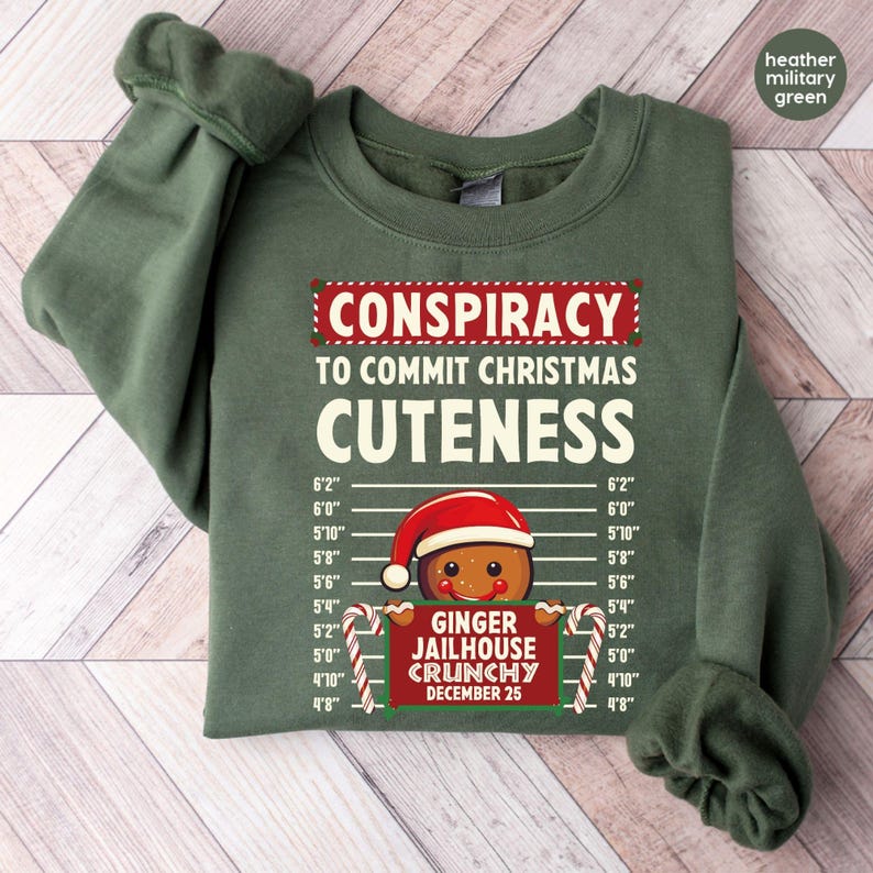 Funny Gingerbread Mugshots DTF Transfer Set, Christmas Jail Ready to ...