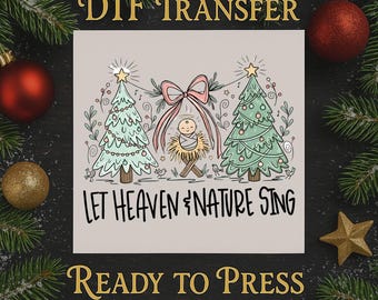 Nativity DTF Transfer, Baby Jesus Christmas Shirt, Ready To Press