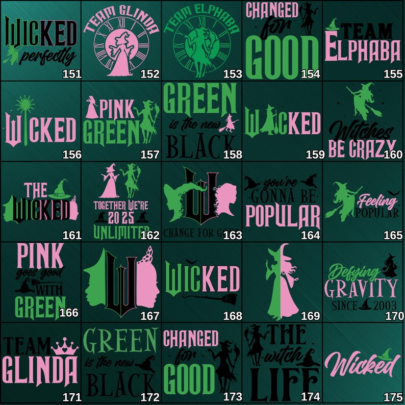 Wicked Movie DTF Transfer, Musical Witch Design, Iron on Heat Transfer ...