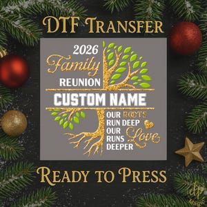 Custom Family Reunion Tree of Life DTF Print