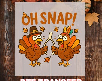 Wishbone Turkey DTF Transfer, Funny Thanksgiving Apparel, Ready To Press Heat Transfer, Holiday Humor