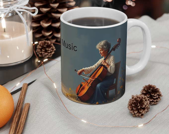 Featured listing image: Inspirational Coffee Mug, Gift Cup for Musicians, Art Lover, Music Enthusiast