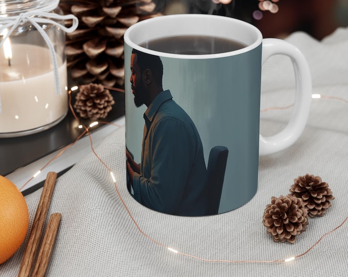 Featured listing image: Coffee IS My Inspiration 11oz Mug – Thoughtful Gift for Creative Gentleman, Piano Lover, Musician