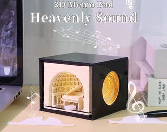 3D Tear-Off Desk Calendar | Unique Christmas/New Year Gift | Creative Paper Art Scene Calendar with Acrylic Display Case