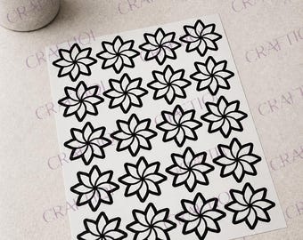 Mini Floral Henna Stencil Sheet | Small Flower Mehndi Designs