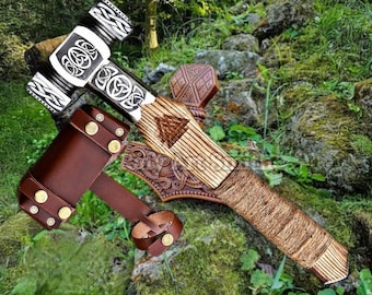 Viking Norse Hammer Hand-forged Functional Medieval Mjölnir Collectibles, Viking inspired, Gift for him