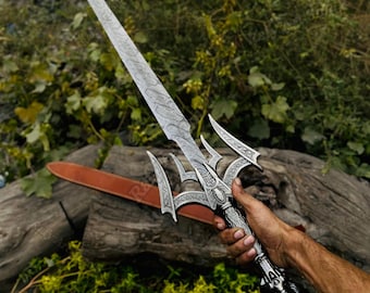 Hand-Forged Viking Sword Damascus steel Barbarian build sword, Collectibles, Birthday Anniversary, Christmas gift
